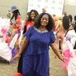 Annual Tea Party 2017 — woman in blue dress at event