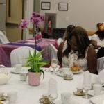 Annual Tea Party 2017 — elegant table setting with floral centerpieces