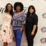 Annual Tea Party 2017 — three women posing at Here's Help backdrop