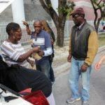 Volunteers distributing food to those in need